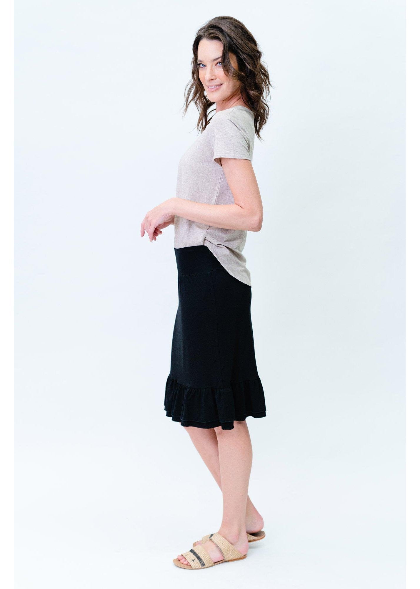 Frill midi clearance skirt